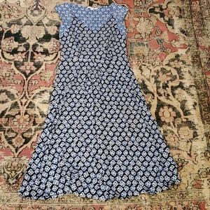 Boden Blue Floral Jersey Dress, 6L